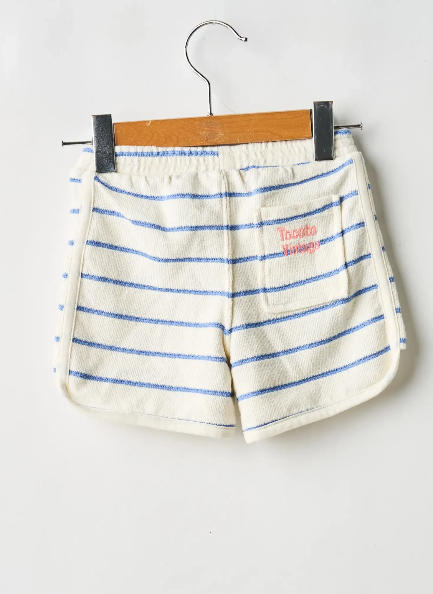 Short Tocoto Vintage Bleu Taille Élastique
