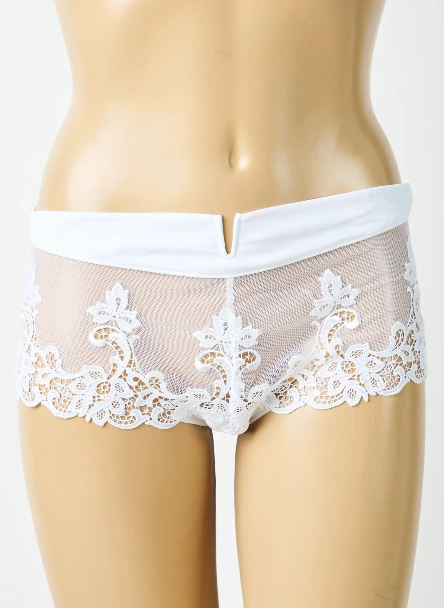 Shorty Simone Perele Blanc