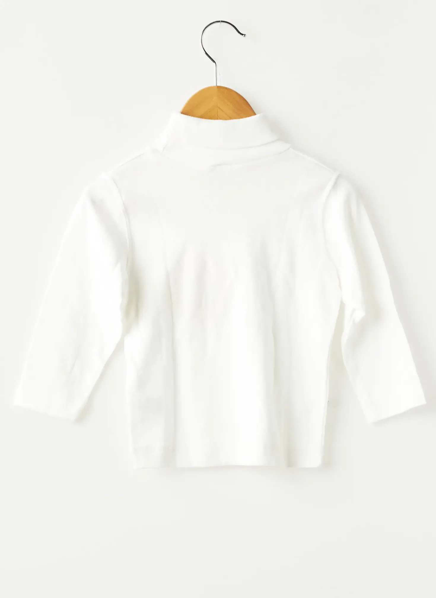 Sous-pull Petit Bateau Blanc Manches Longues