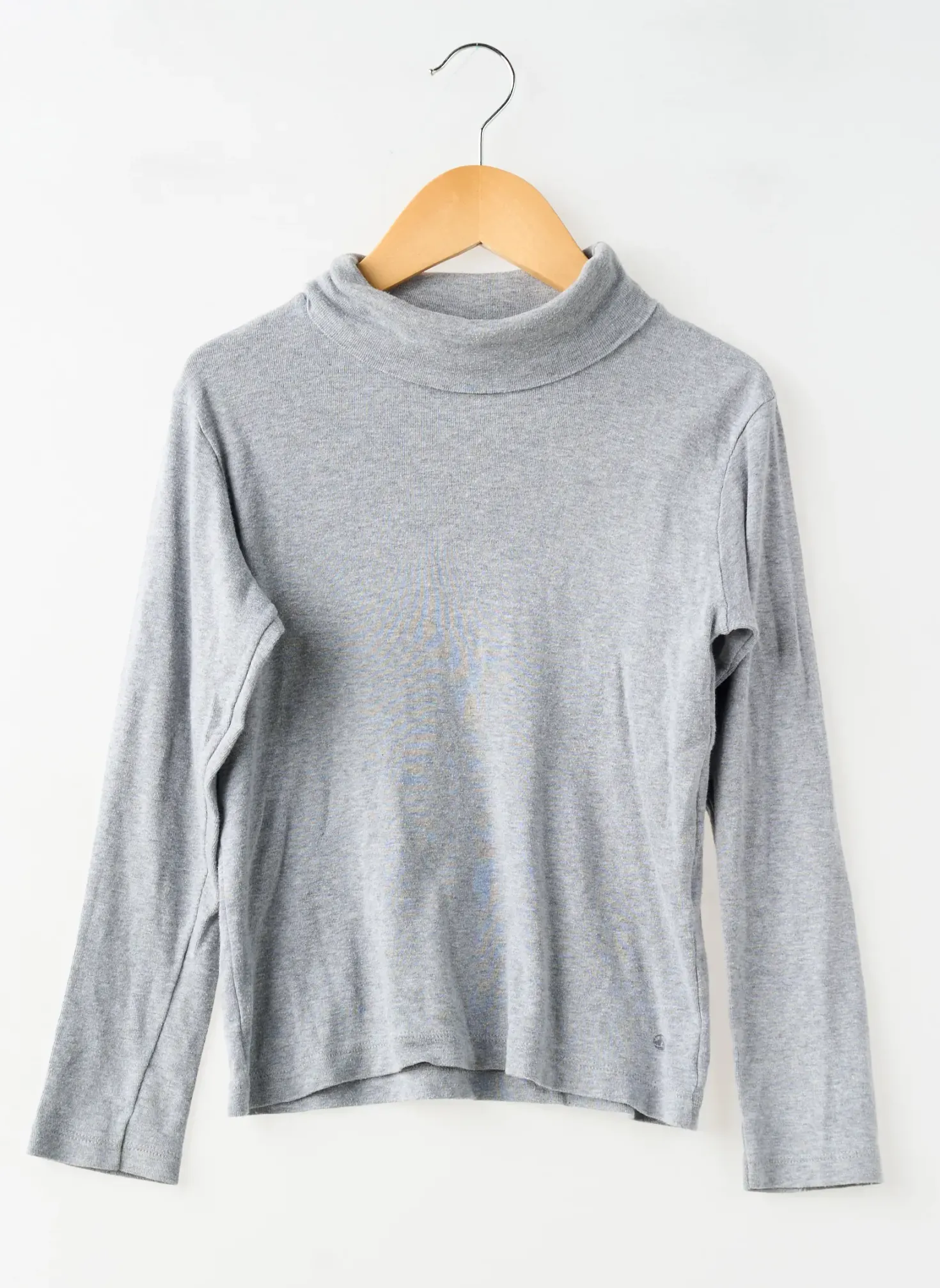Sous-pull Petit Bateau Gris Manches Longues