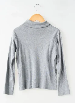 Sous-pull Petit Bateau Gris Manches Longues