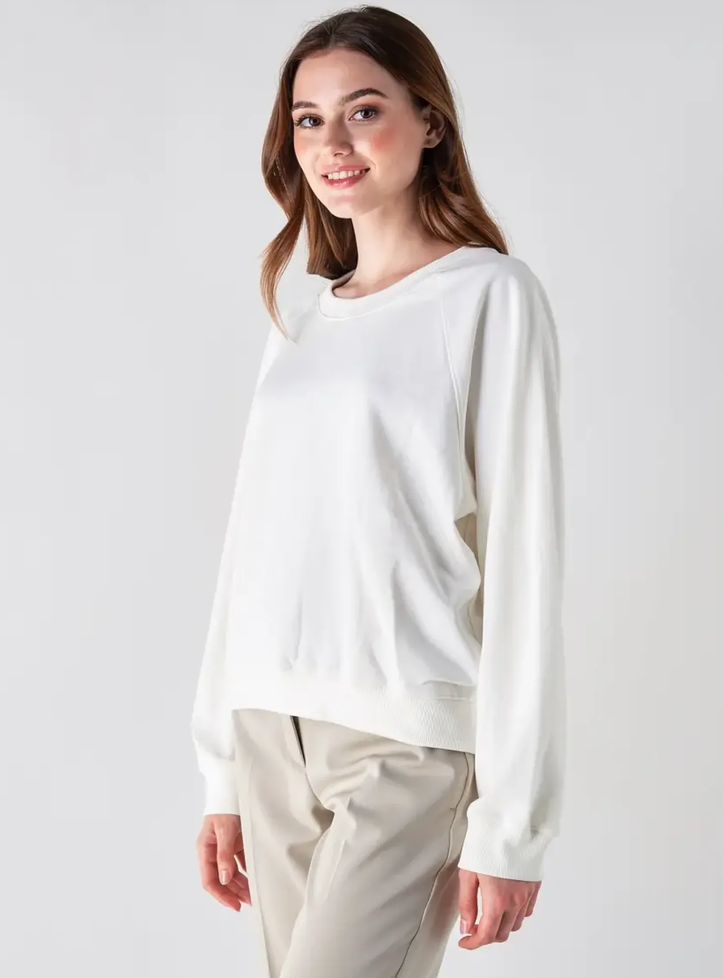Sweat-shirt Artlove Blanc Manches Longues