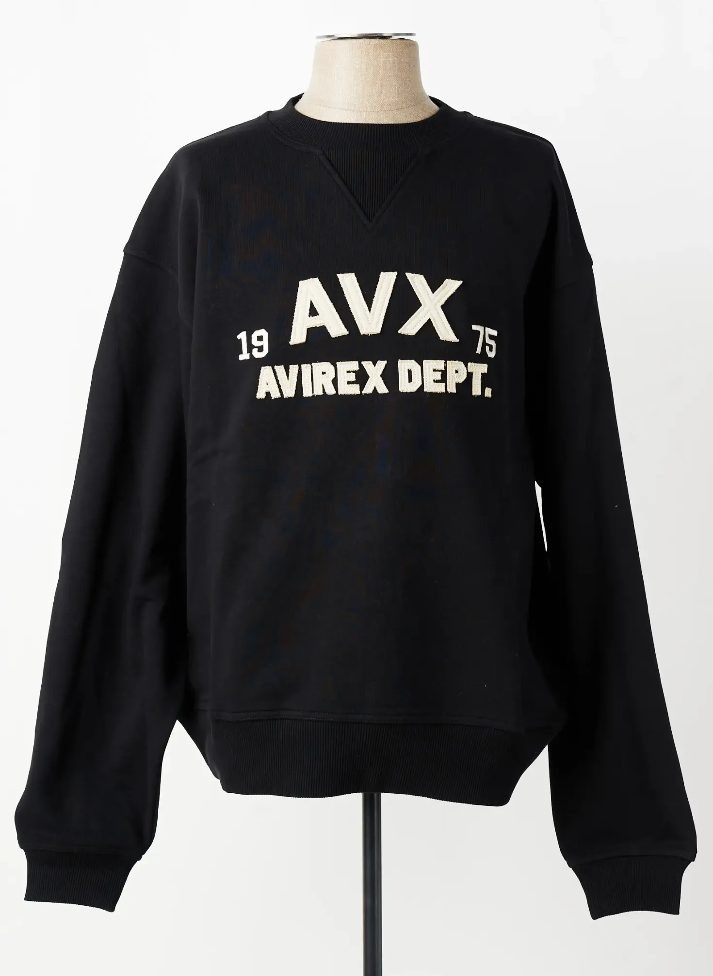 Sweat-shirt Avirex Noir Manches Longues