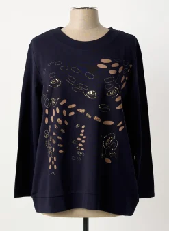 Sweat-shirt Bagoraz Bleu Manches Longues