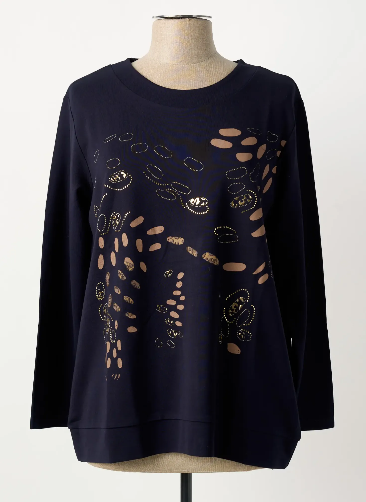 Sweat-shirt Bagoraz Bleu Manches Longues