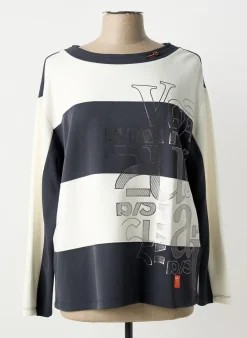 Sweat-shirt Barbara Lebek Gris Manches Longues