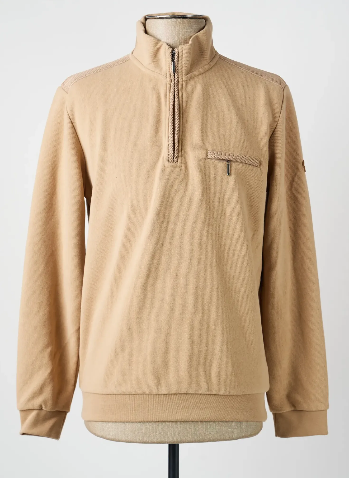 Sweat-shirt Benson & Cherry Beige Manches Longues