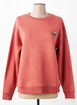 Sweat-shirt Bermudes Orange Manches Longues