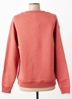 Sweat-shirt Bermudes Orange Manches Longues