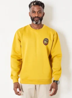 Sweat-shirt Blend Jaune Manches Longues