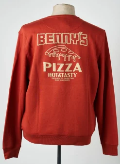 Sweat-shirt Blend Orange Manches Longues