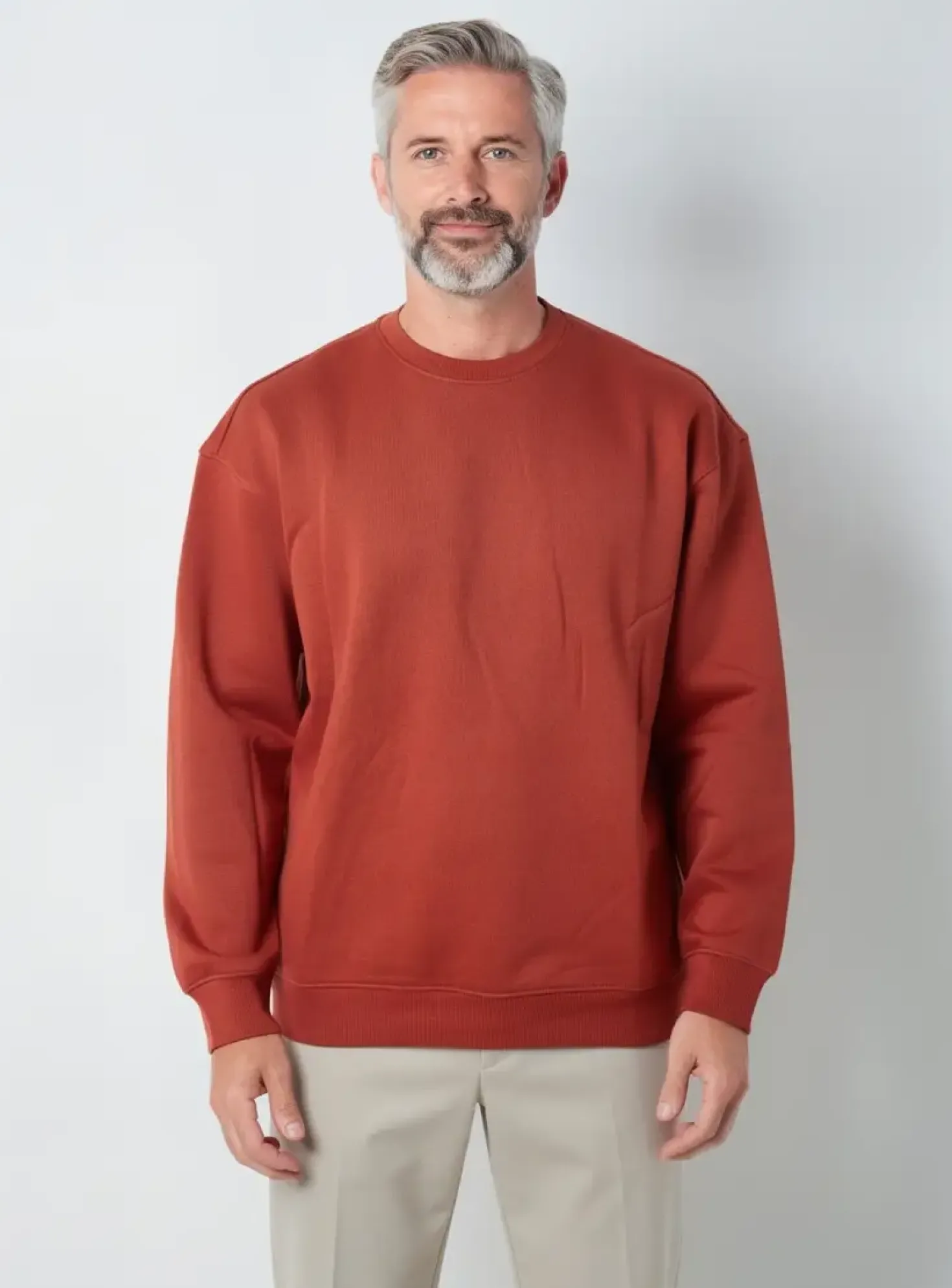 Sweat-shirt Blend Orange Manches Longues