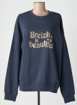 Sweat-shirt Breizh Angel Bleu Manches Longues