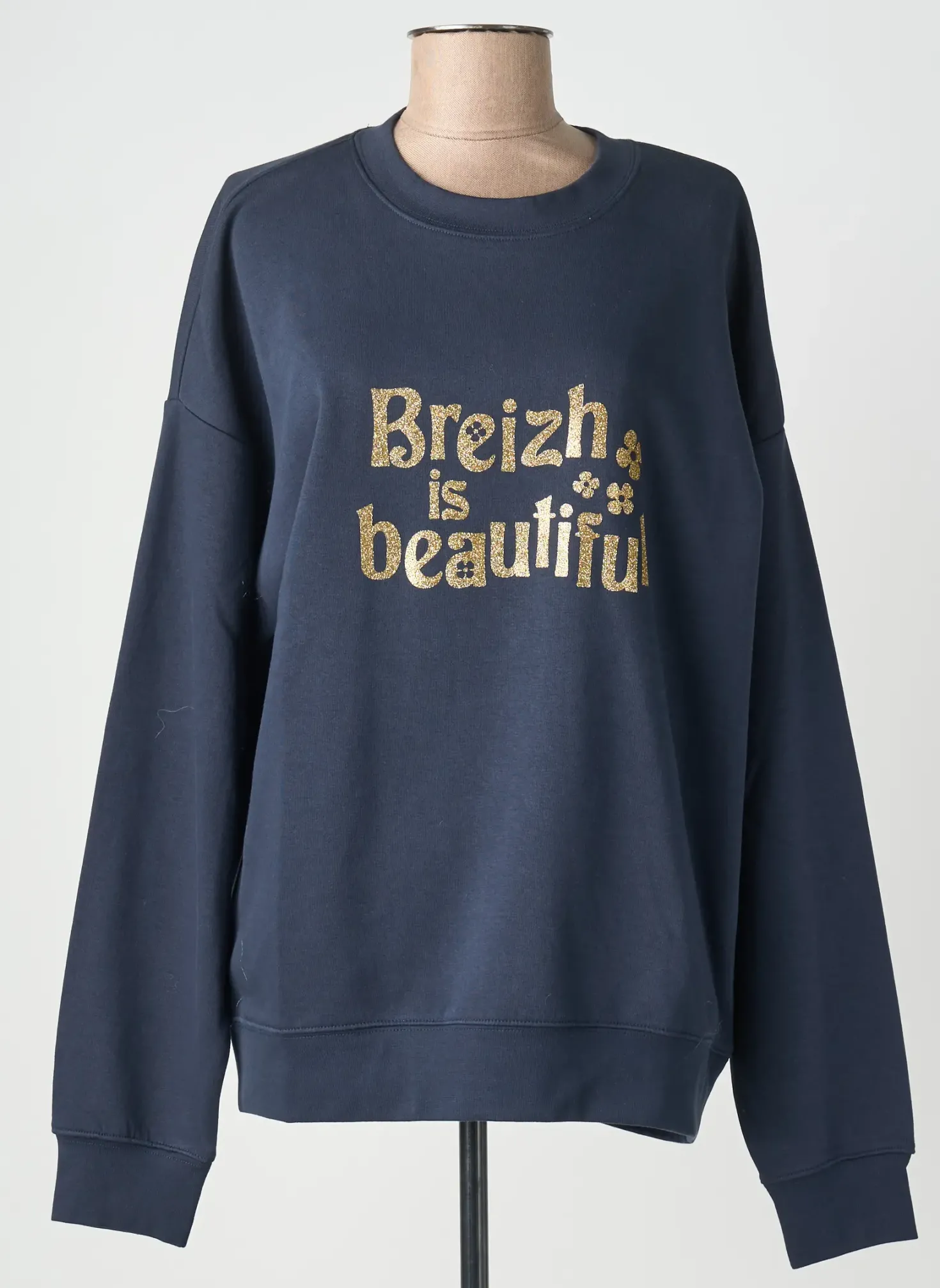 Sweat-shirt Breizh Angel Bleu Manches Longues