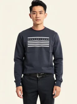 Sweat-shirt Camberabero Bleu Manches Longues