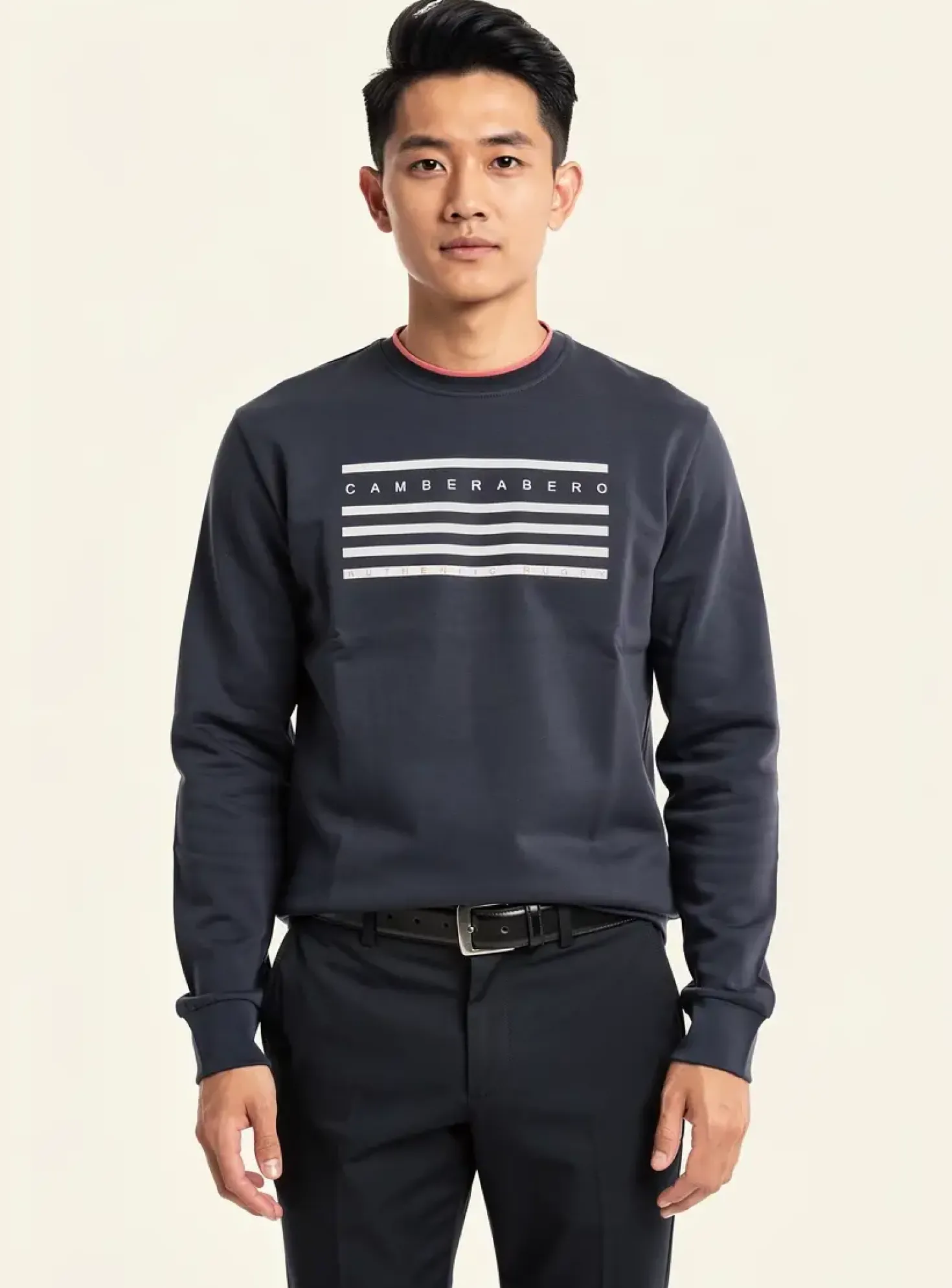 Sweat-shirt Camberabero Bleu Manches Longues