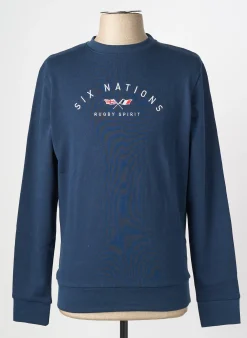 Sweat-shirt Camberabero Bleu Manches Longues