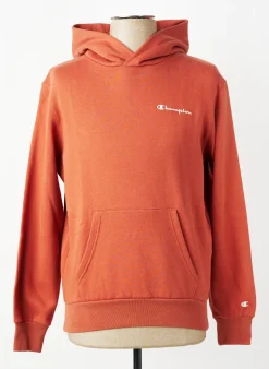 Sweat-shirt À Capuche Champion Orange Manches Longues
