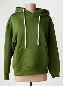Sweat-shirt À Capuche Daphnea Vert Manches Longues
