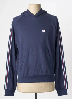 Sweat-shirt À Capuche Fila Bleu