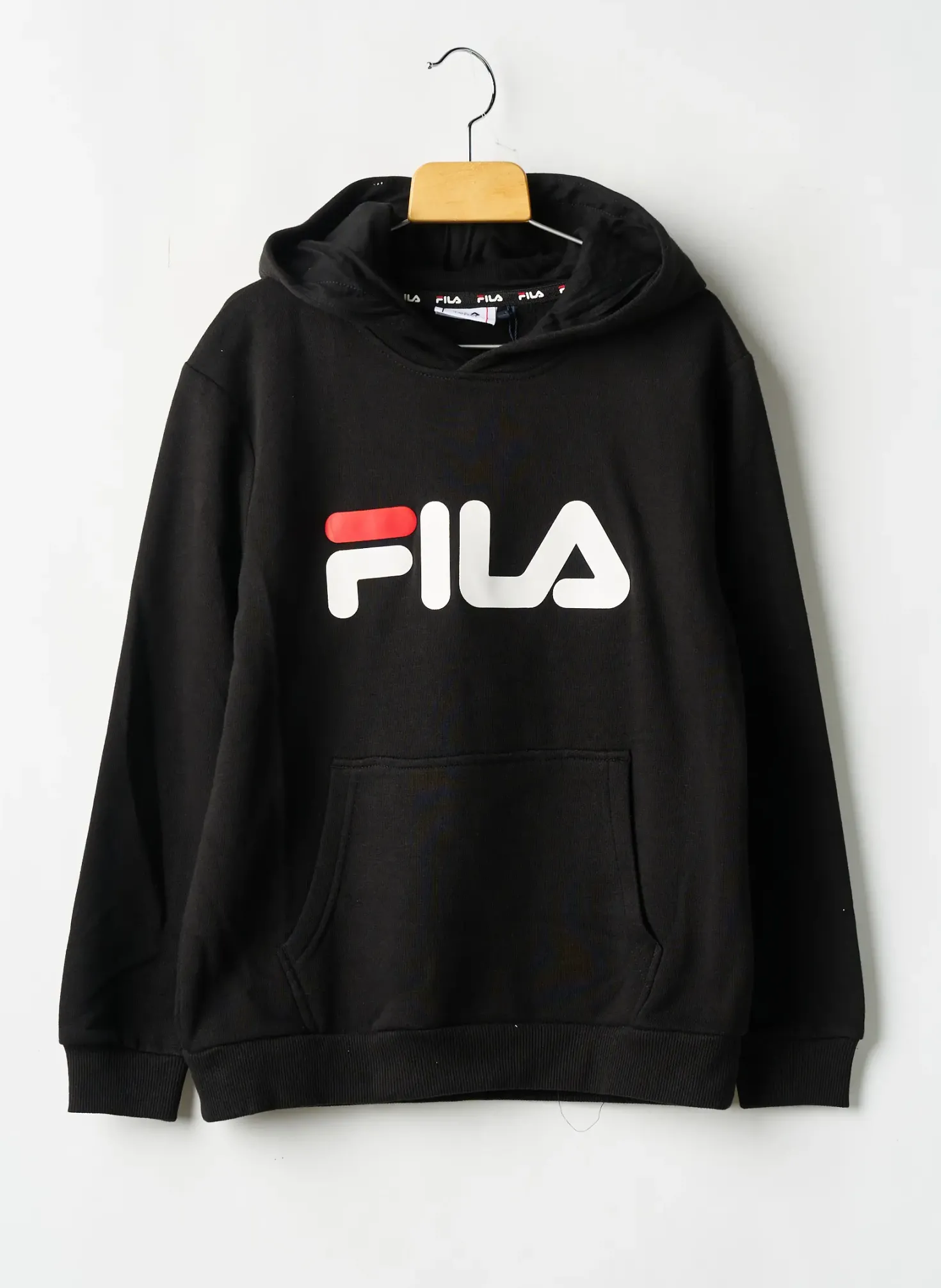 Sweat-shirt À Capuche Fila Noir Manches Longues