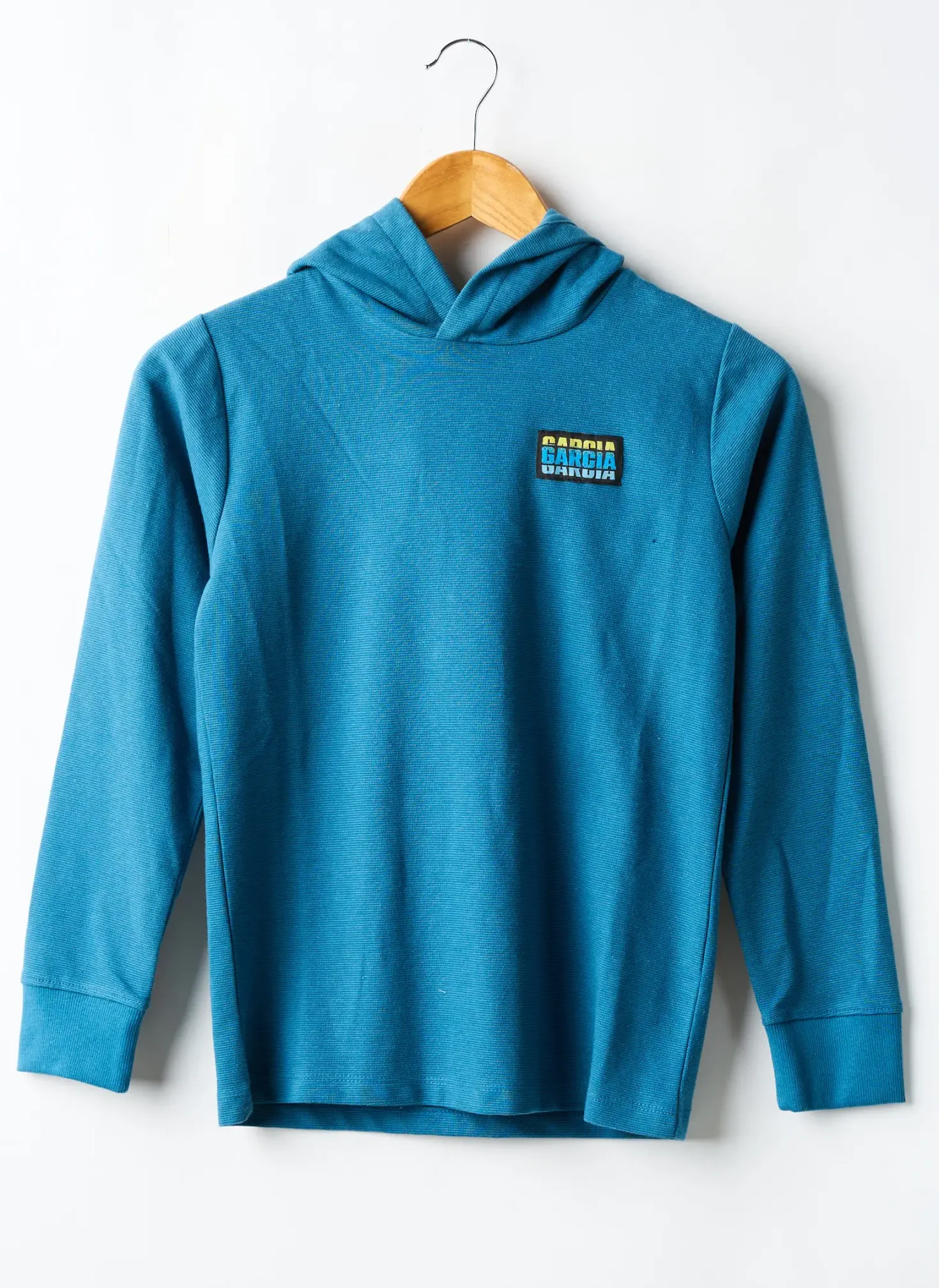 Sweat-shirt À Capuche Garcia Bleu Manches Longues