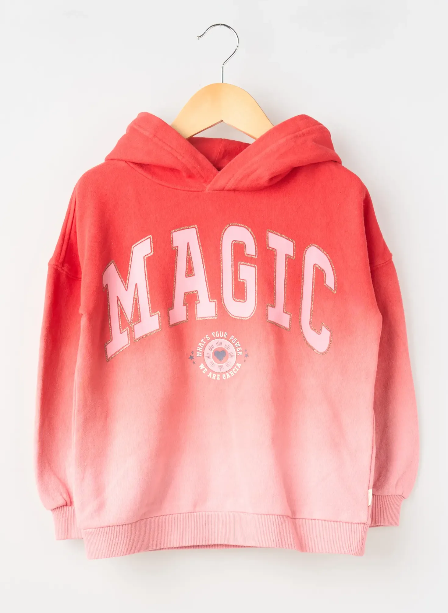 Sweat-shirt À Capuche Garcia Rose Manches Longues