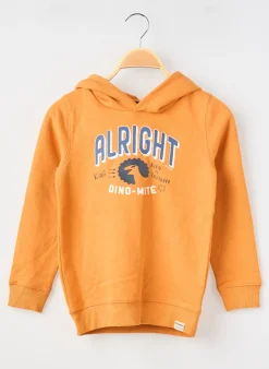 Sweat-shirt À Capuche Garcoa Orange Manches Longues