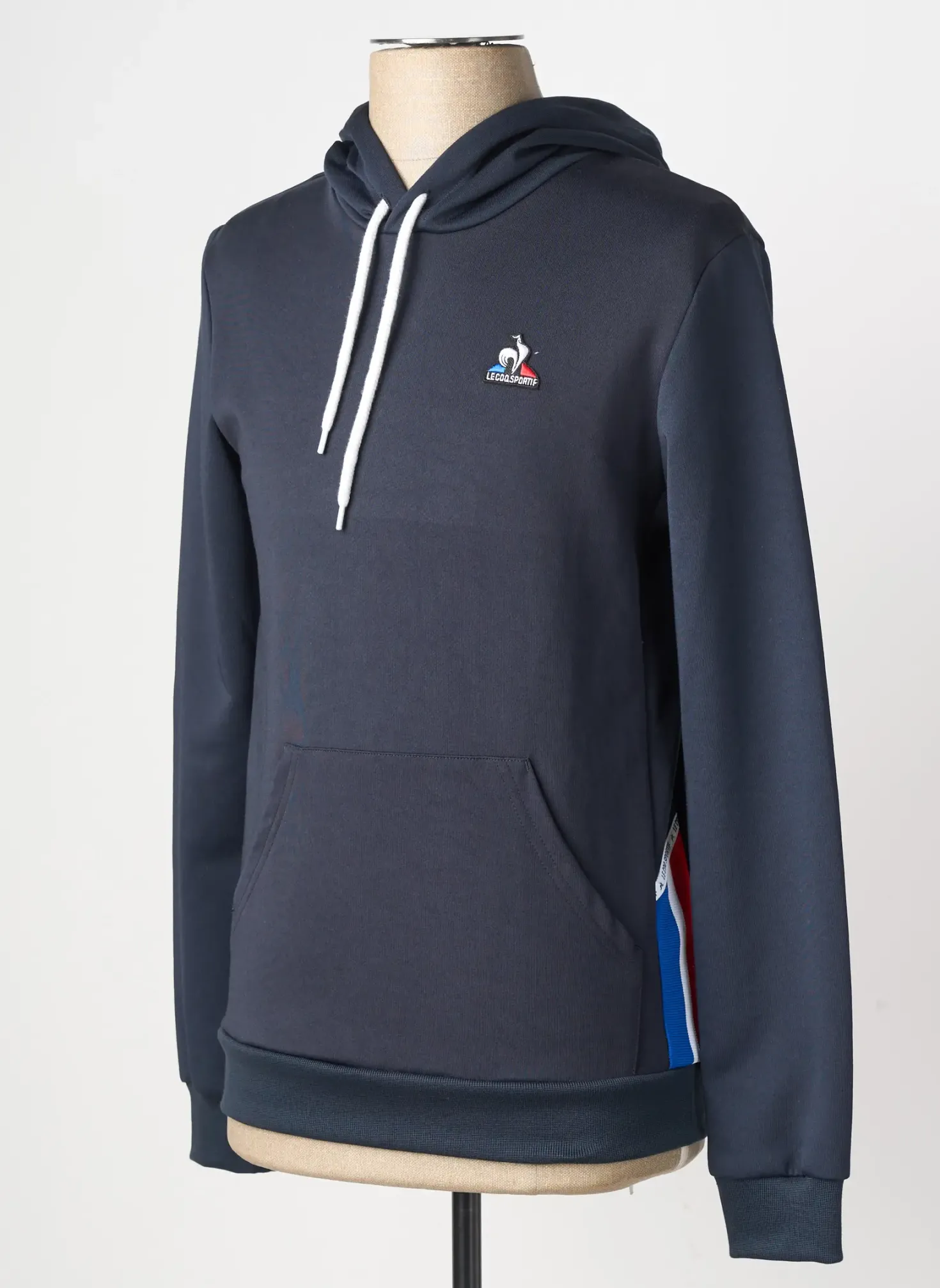 Sweat-shirt À Capuche Le Coq Sportif Bleu Manches Longues