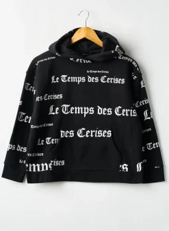 Sweat-shirt À Capuche Le Temps Des Cerises Noir Manches Longues
