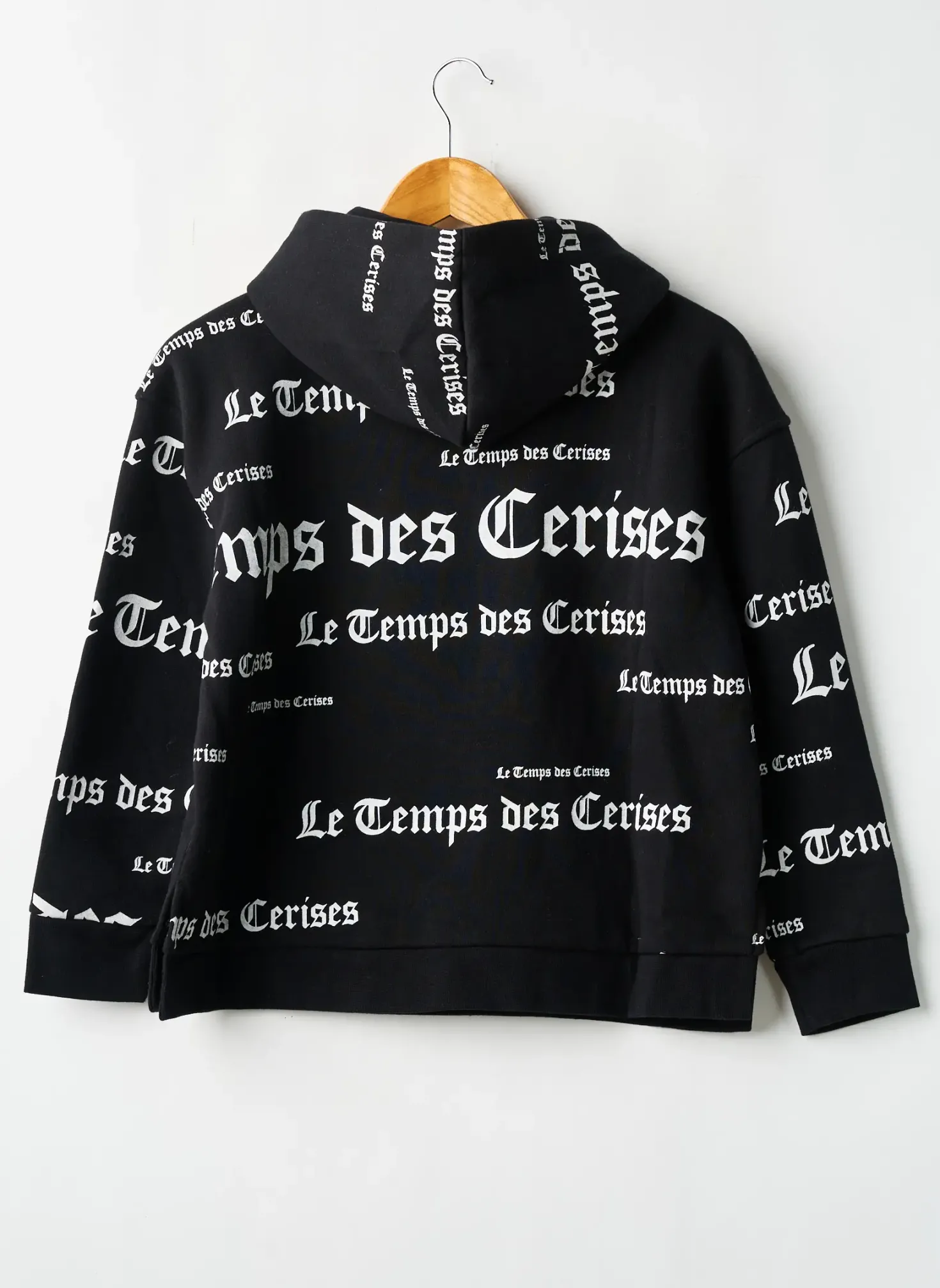 Sweat-shirt À Capuche Le Temps Des Cerises Noir Manches Longues