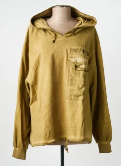 Sweat-shirt À Capuche Nü Vert Manches Longues
