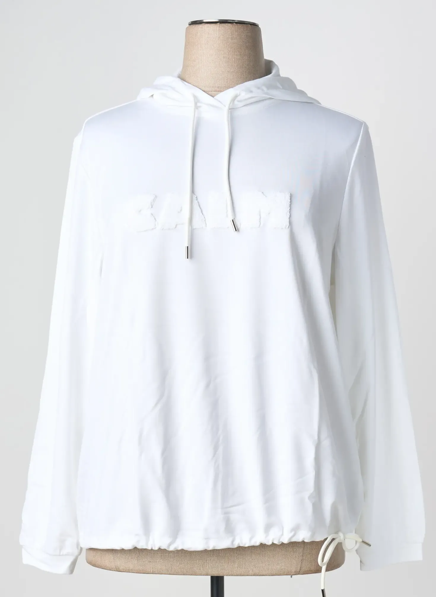 Sweat-shirt À Capuche Sheego Blanc Manches Longues