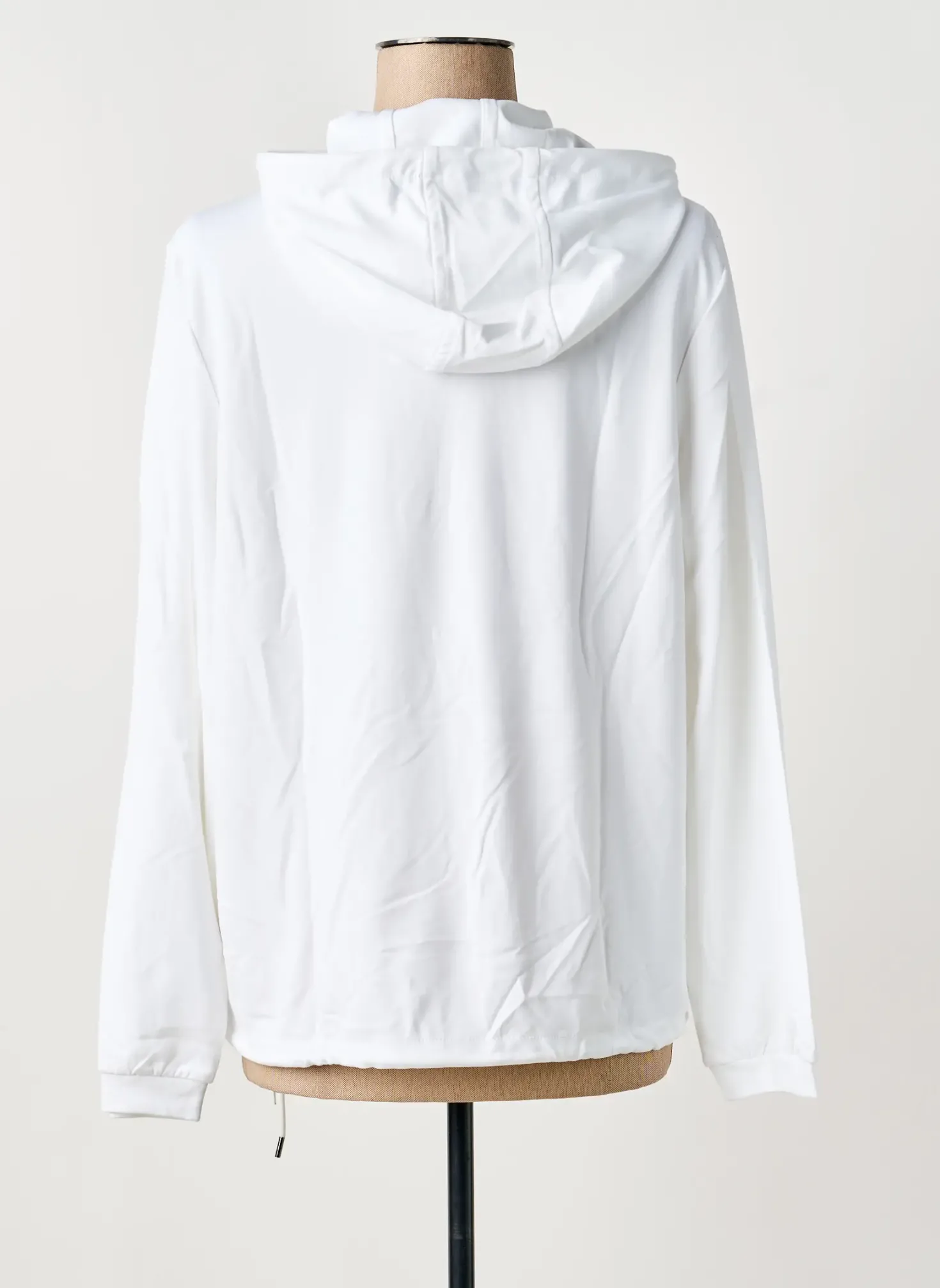 Sweat-shirt À Capuche Sheego Blanc Manches Longues
