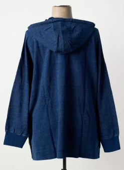 Sweat-shirt À Capuche Sheego Bleu Manches Longues