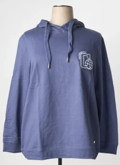 Sweat-shirt À Capuche Sheego Bleu Manches Longues