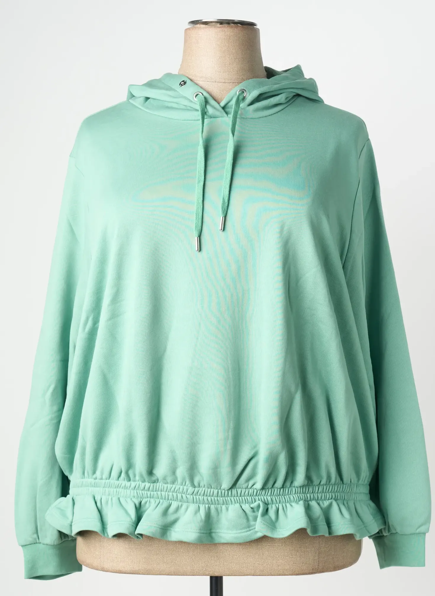 Sweat-shirt À Capuche Sheego Vert Manches Longues