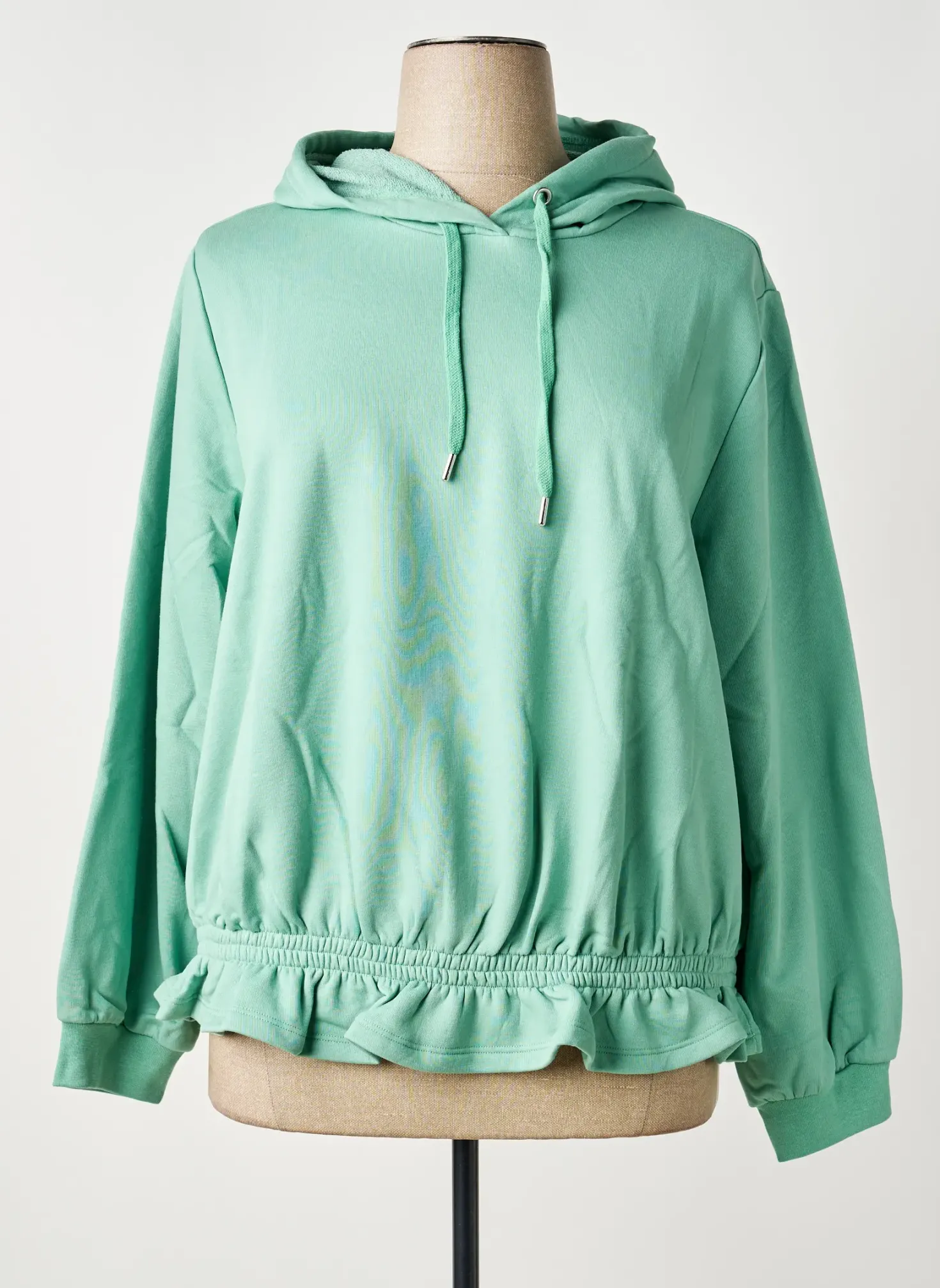 Sweat-shirt À Capuche Sheego Vert Manches Longues