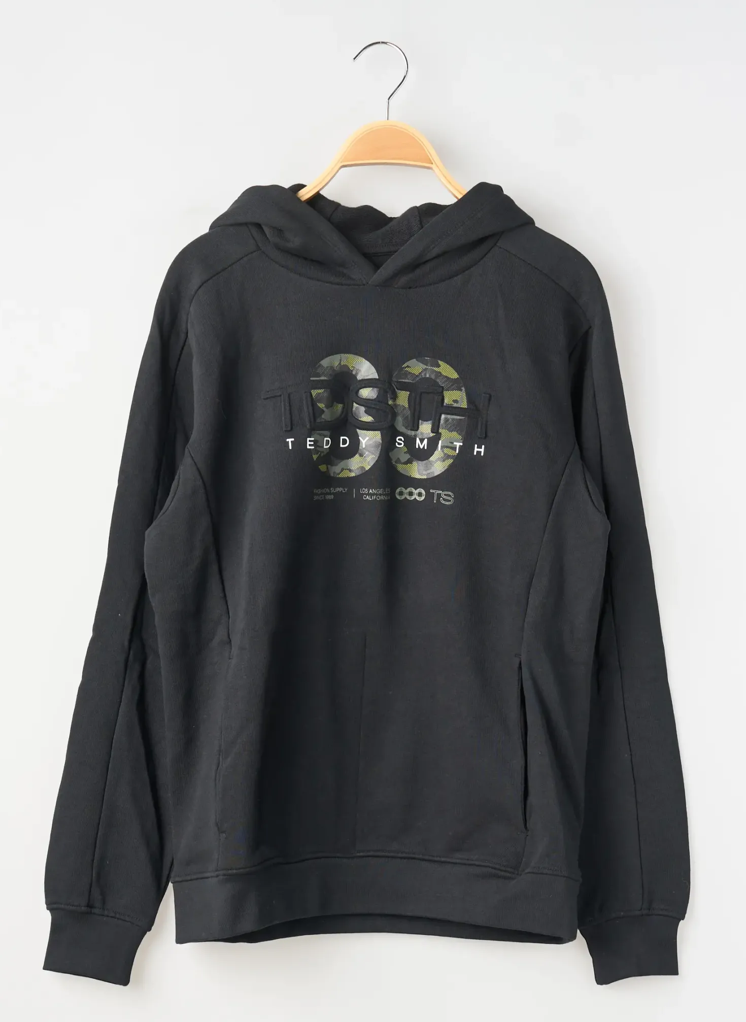 Sweat-shirt À Capuche Teddy Smith Noir Manches Longues