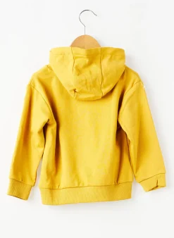 Sweat-shirt À Capuche Zy Jaune Manches Longues