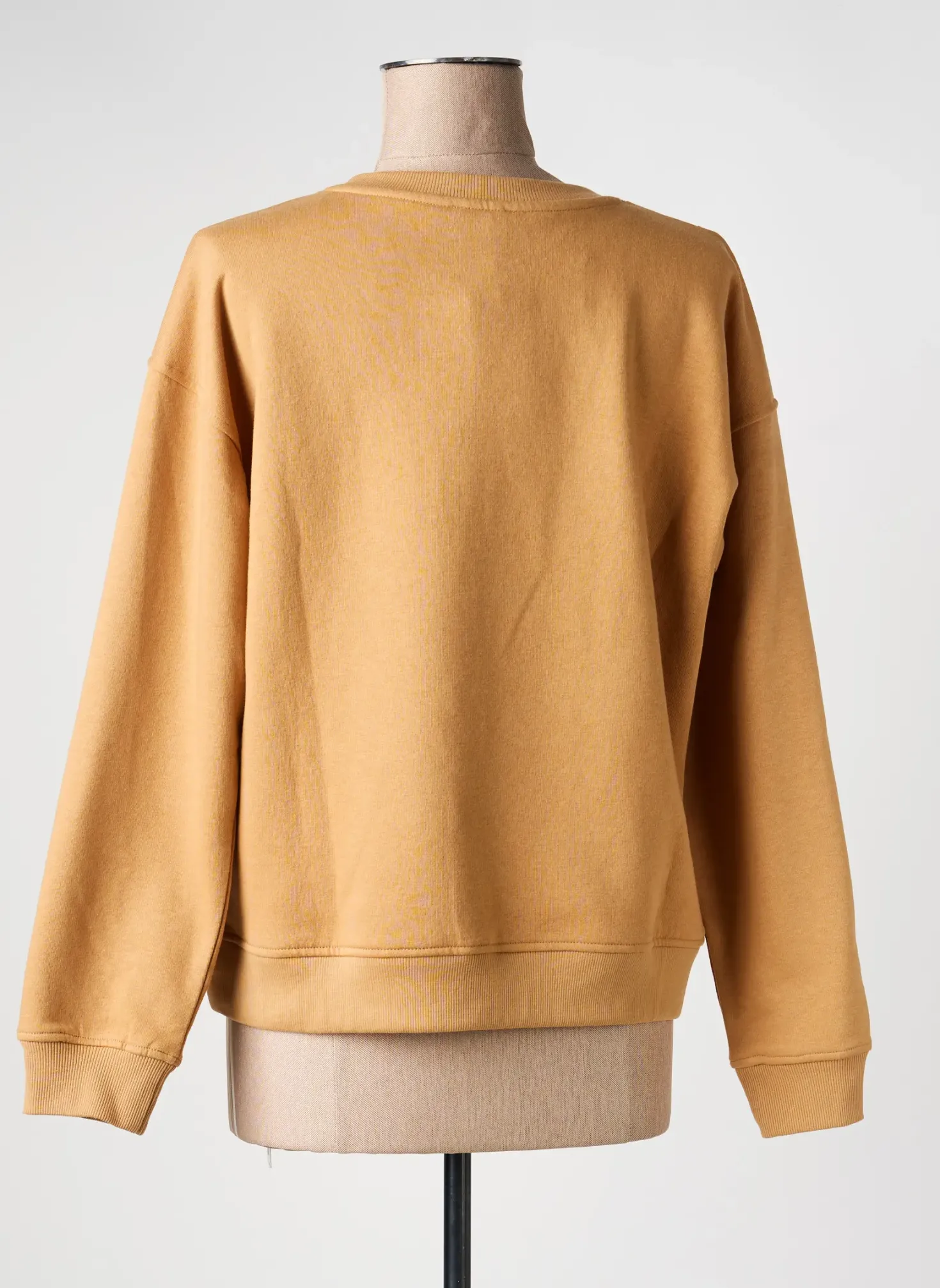 Sweat-shirt C'est Beau La Vie Marron Manches Longues