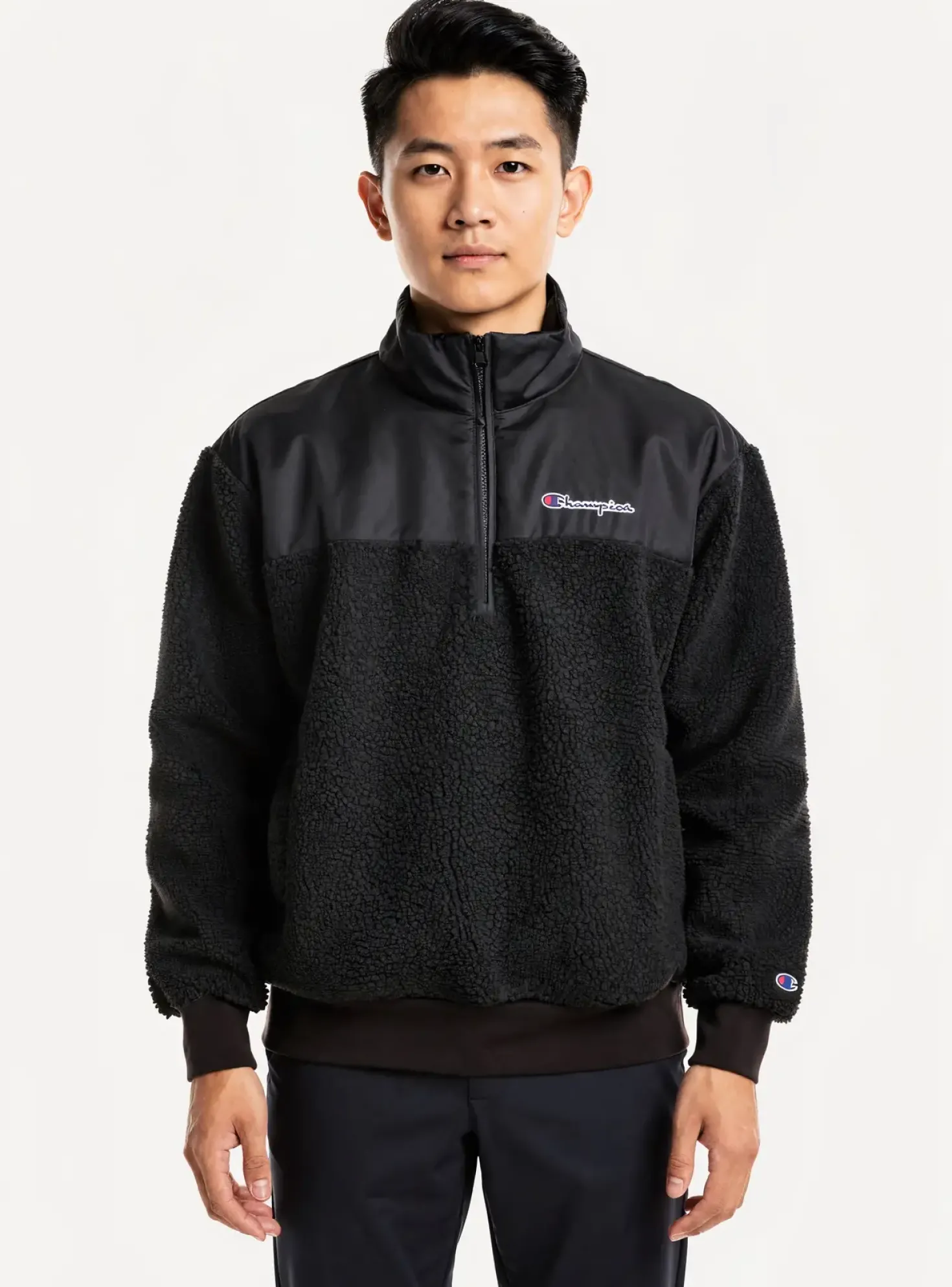 Sweat-shirt Champion Noir Manches Longues