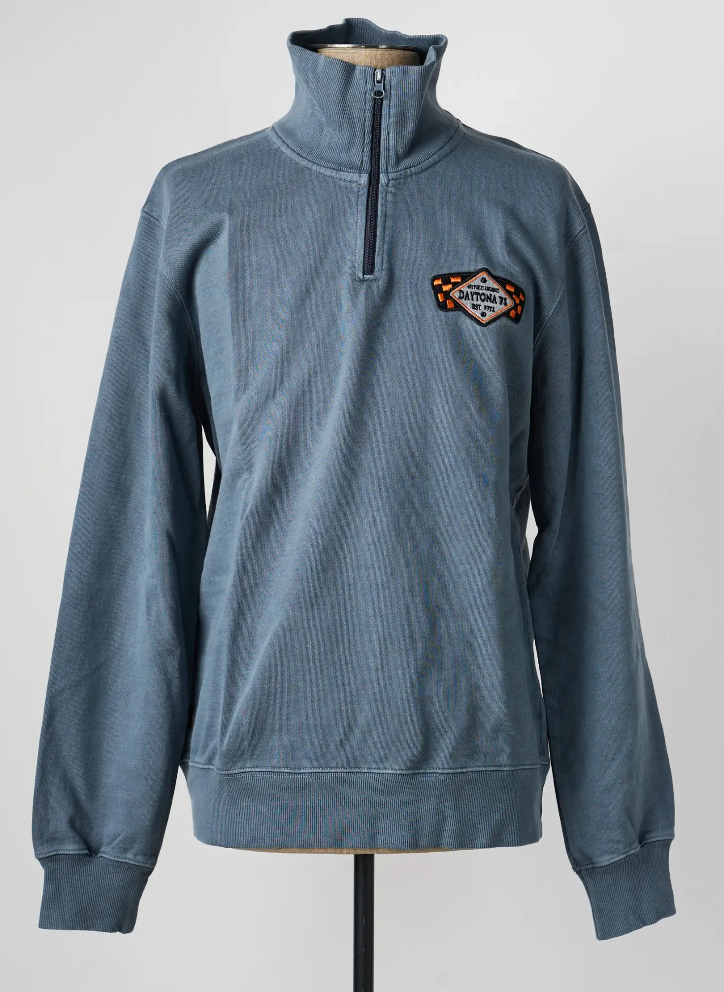Sweat-shirt Daytona Bleu Manches Longues