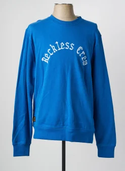 Sweat-shirt Daytona Bleu Manches Longues