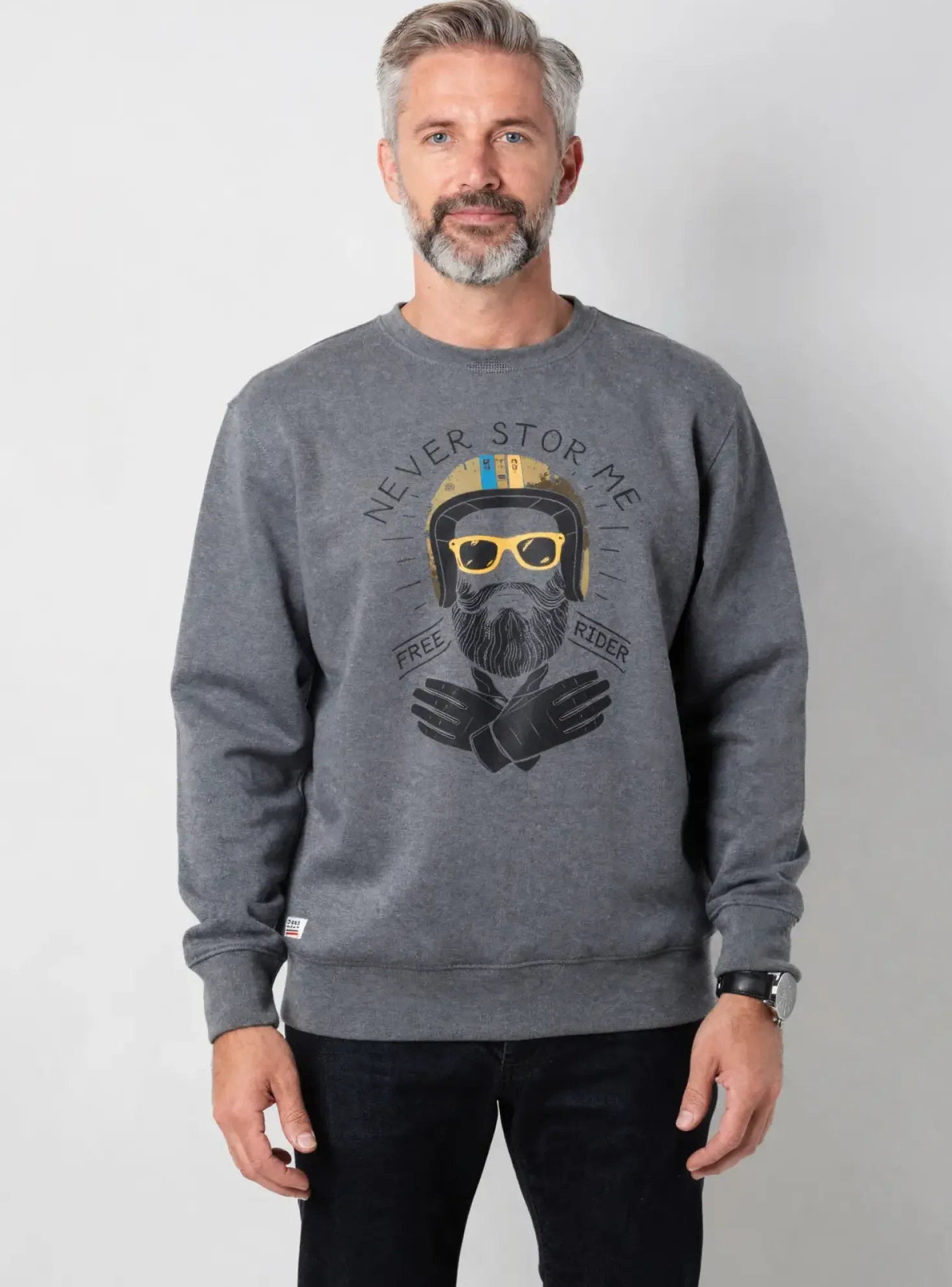 Sweat-shirt Daytona Gris Manches Longues