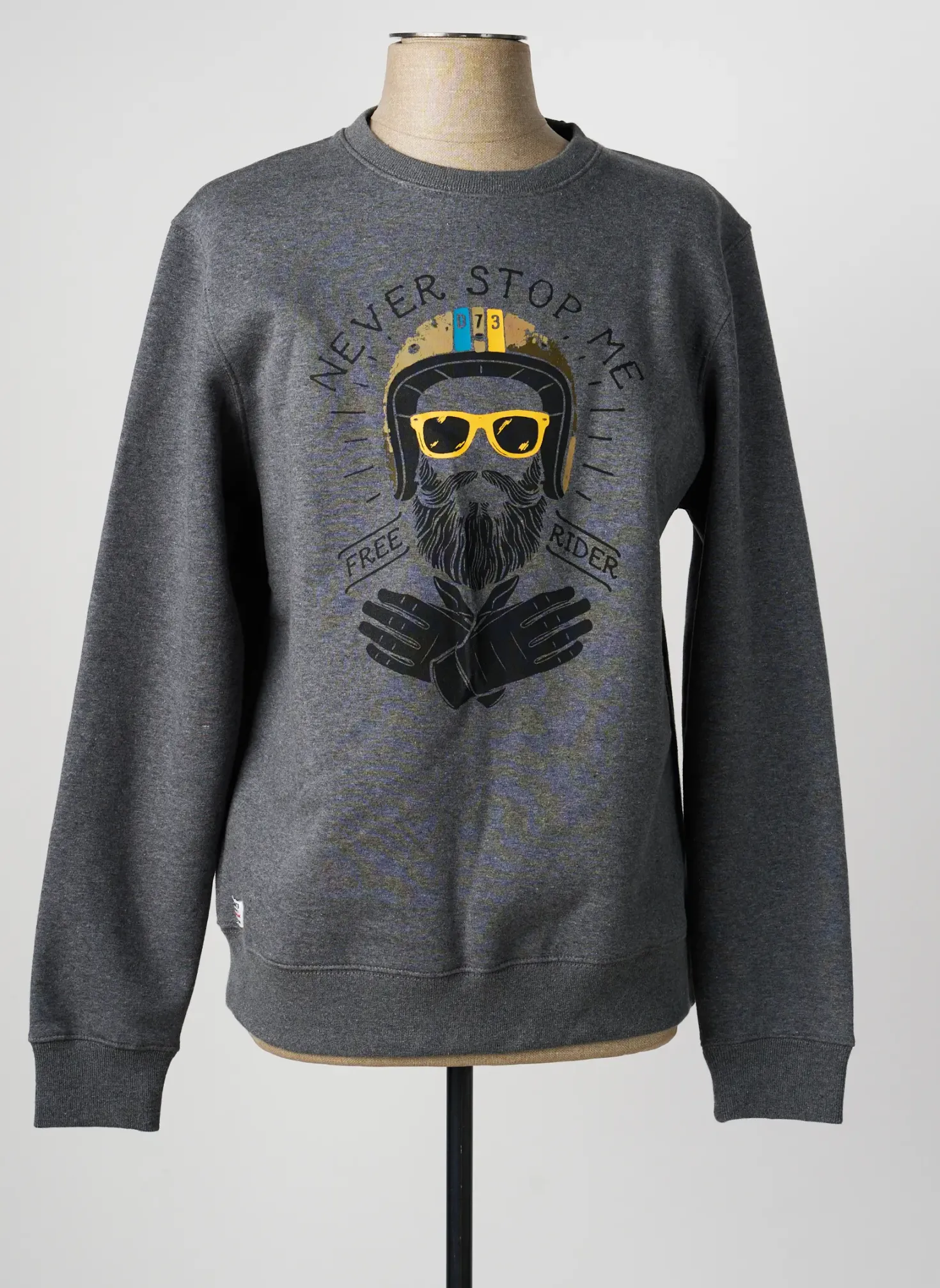 Sweat-shirt Daytona Gris Manches Longues