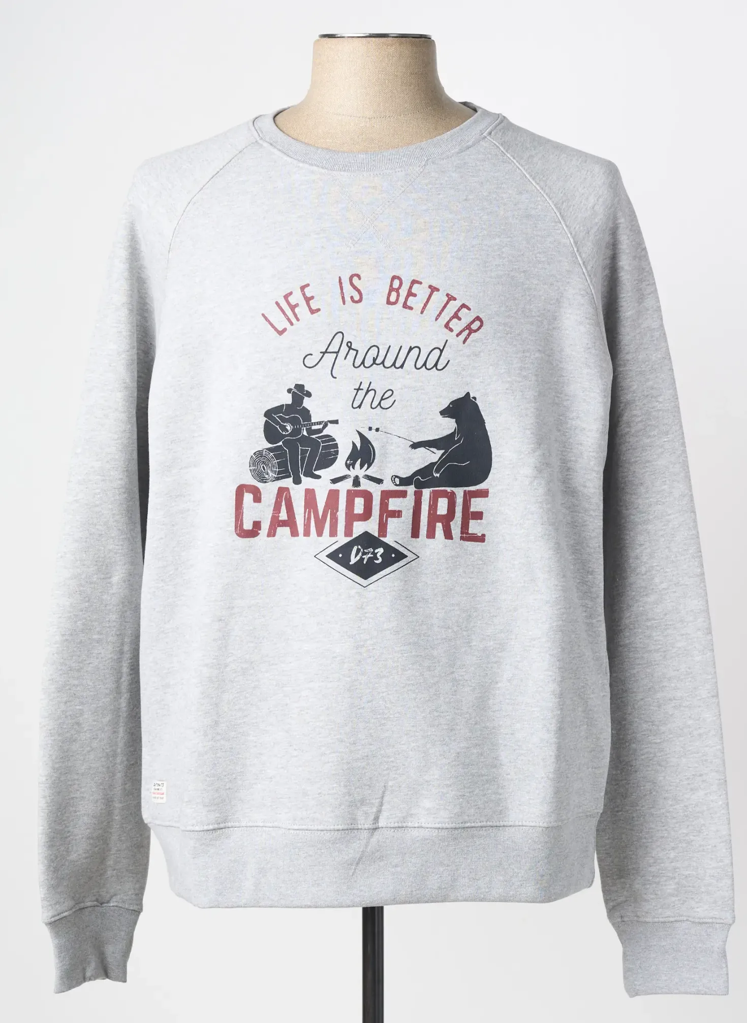 Sweat-shirt Daytona Gris Manches Longues
