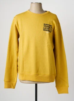 Sweat-shirt Daytona Jaune Manches Longues