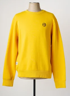 Sweat-shirt Daytona Jaune Manches Longues