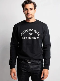 Sweat-shirt Daytona Noir Manches Longues